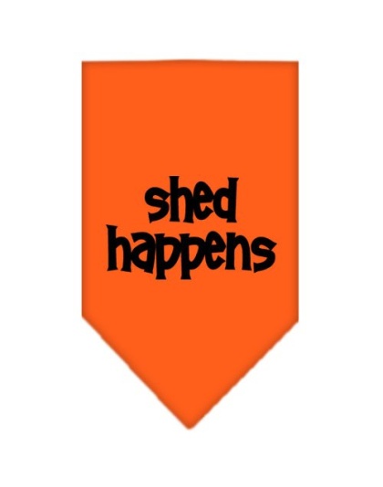 Shed Happens Screen Print Bandana Orange Large