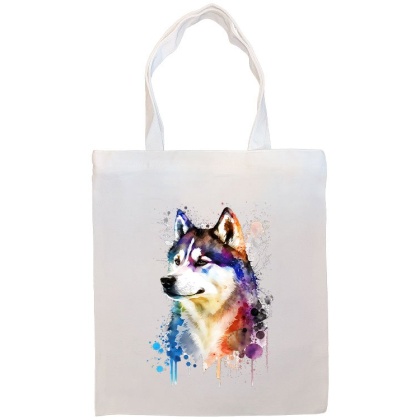 Siberian Husky Canvas Tote Bag Style1