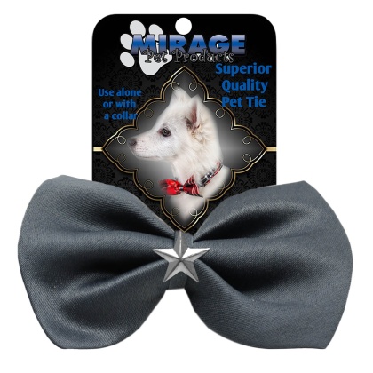 Silver Star Widget Pet Bowtie Grey