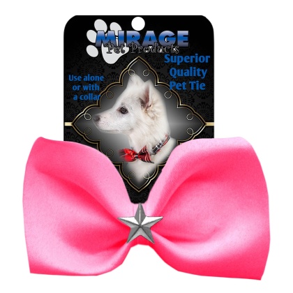 Silver Star Widget Pet Bowtie Hot Pink