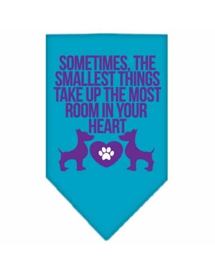 Smallest Things Screen Print Bandana Turquoise Large