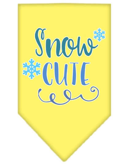 Snow Cute Screen Print Bandana Yellow Large