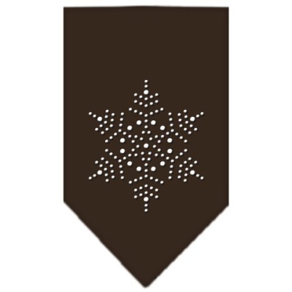 Snowflake Rhinestone Bandana Cocoa Large