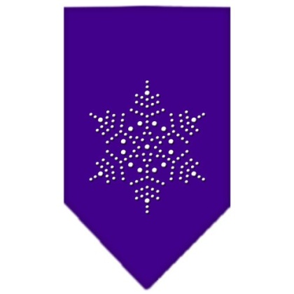 Snowflake Rhinestone Bandana Purple Large