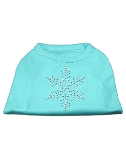 Snowflake Rhinestone Shirt Aqua L