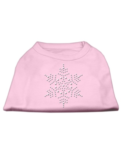 Snowflake Rhinestone Shirt Light Pink L