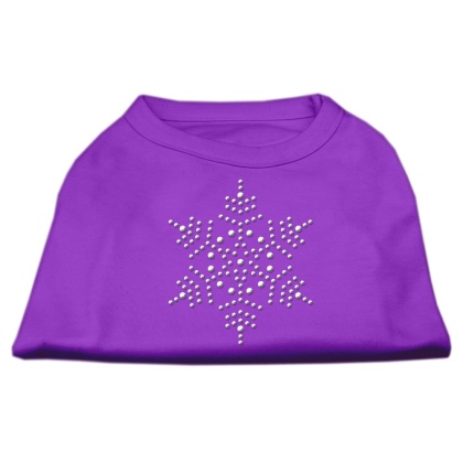 Snowflake Rhinestone Shirt Purple L