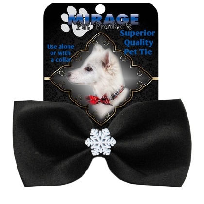 Snowflake Widget Pet Bowtie Black