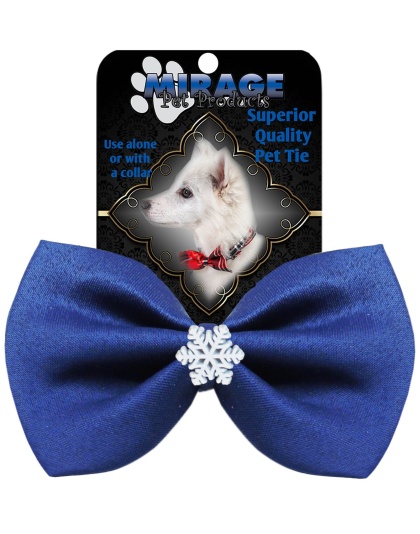 Snowflake Widget Pet Bowtie Blue