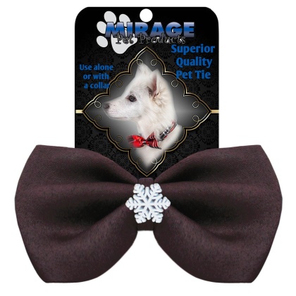 Snowflake Widget Pet Bowtie Brown