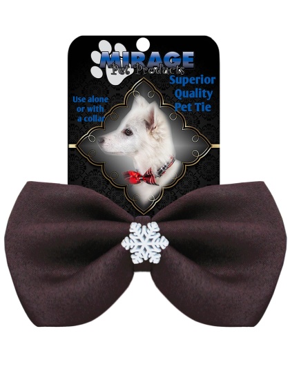 Snowflake Widget Pet Bowtie Brown