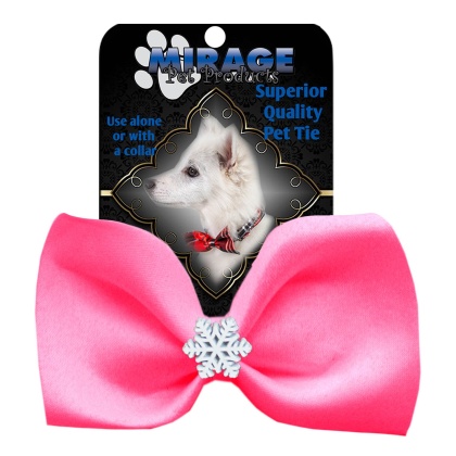 Snowflake Widget Pet Bowtie Hot Pink