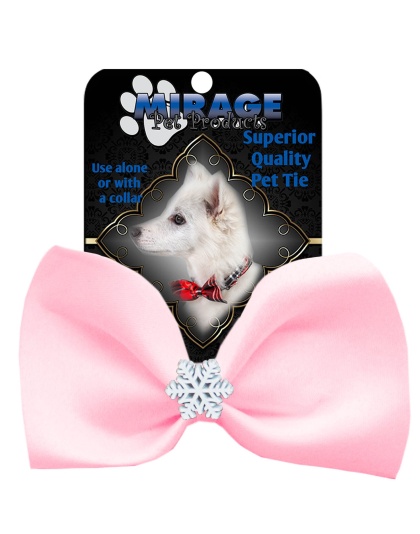 Snowflake Widget Pet Bowtie Light Pink