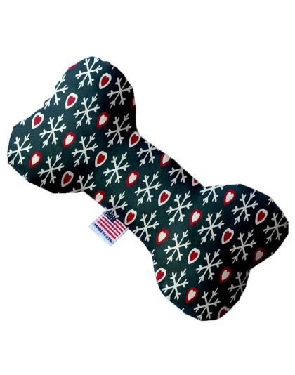 Snowflakes and Canvas Bone Dog Toy