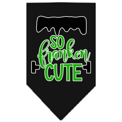 So Franken Cute Screen Print Bandana Black Large