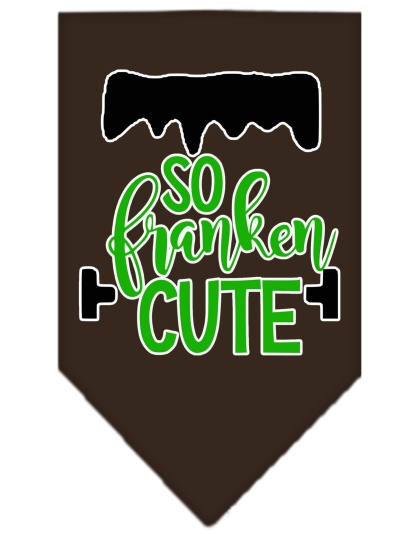 So Franken Cute Screen Print Bandana Cocoa Large