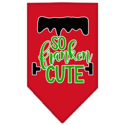 So Franken Cute Screen Print Bandana Red Large