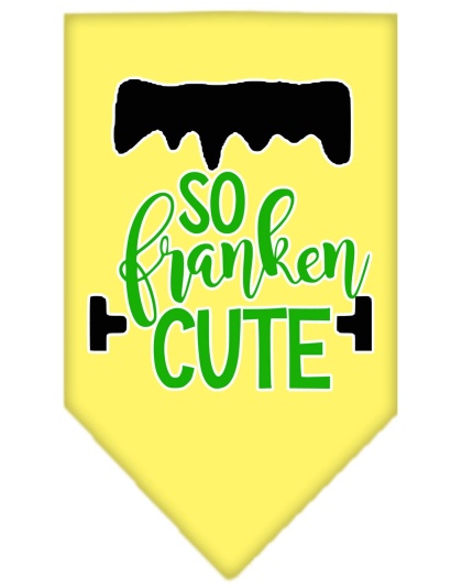 So Franken Cute Screen Print Bandana Yellow Large