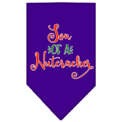 Son of a Nutcracker Screen Print Bandana Purple Large