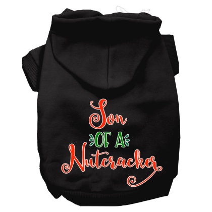 Son of a Nutcracker Screen Print Dog Hoodie Black L