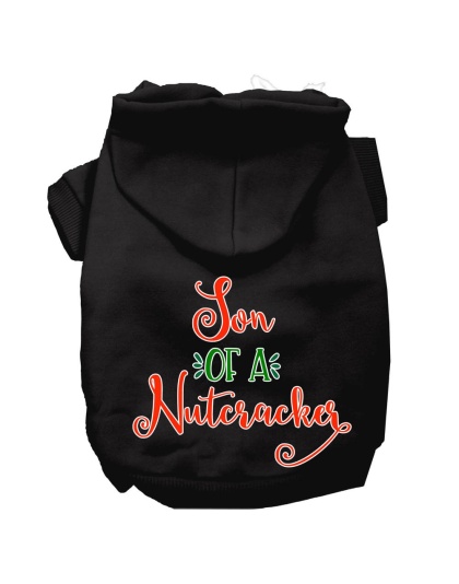 Son of a Nutcracker Screen Print Dog Hoodie Black L