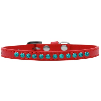 Southwest Turquoise Pearl Size 10 Red Puppy Collar