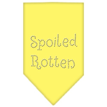 Spoiled Rotten Rhinestone Bandana Yellow Large