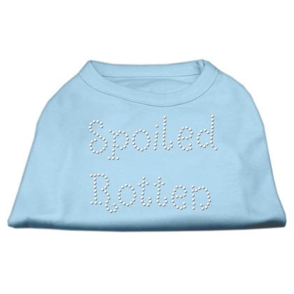 Spoiled Rotten Rhinestone Shirts Baby Blue L