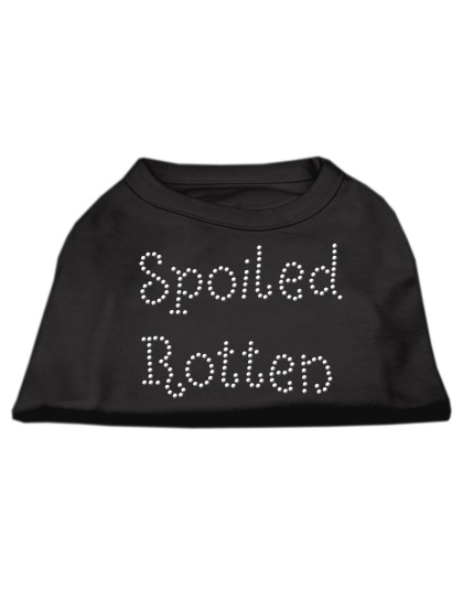 Spoiled Rotten Rhinestone Shirts Black L