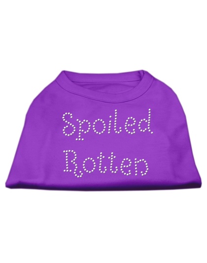 Spoiled Rotten Rhinestone Shirts Purple L