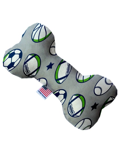 Sports and Stars 10 Inch Canvas Bone Dog Toy