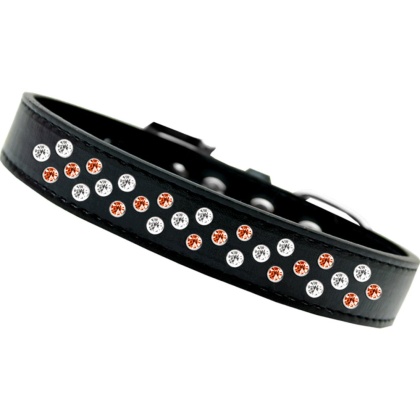 Sprinkle Halloween Stripes Dog Collar Size 12 Black