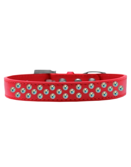 Sprinkles Dog Collar AB Crystals Size 12 Red