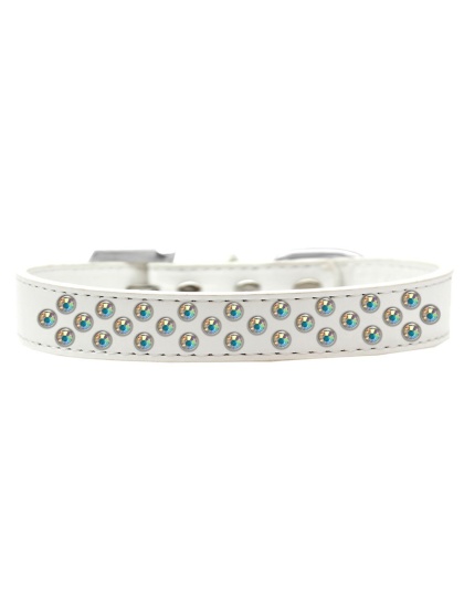 Sprinkles Dog Collar AB Crystals Size 12 White