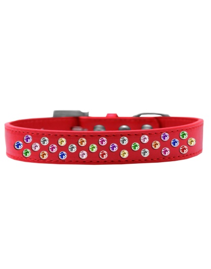 Sprinkles Dog Collar Confetti Crystals Size 12 Red