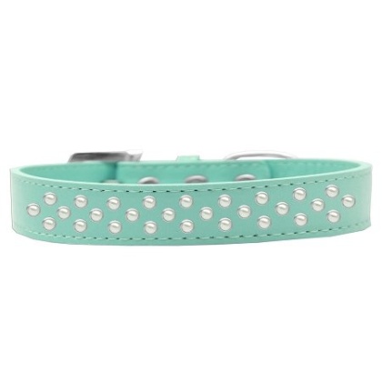 Sprinkles Dog Collar Pearls Size 12 Aqua