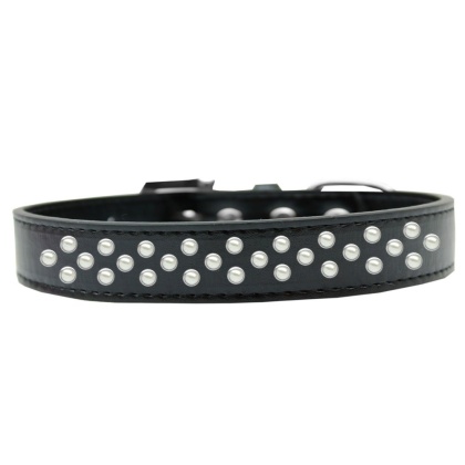 Sprinkles Dog Collar Pearls Size 12 Black