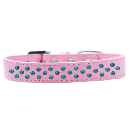 Sprinkles Dog Collar Southwest Turquoise Pearls Size 12 Light Pink
