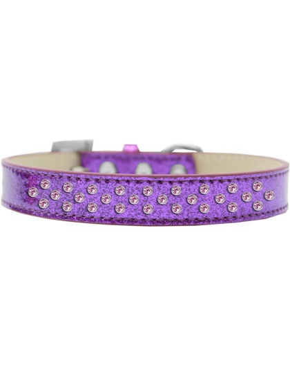 Sprinkles Ice Cream Dog Collar Light Pink Crystals Size 12 Purple