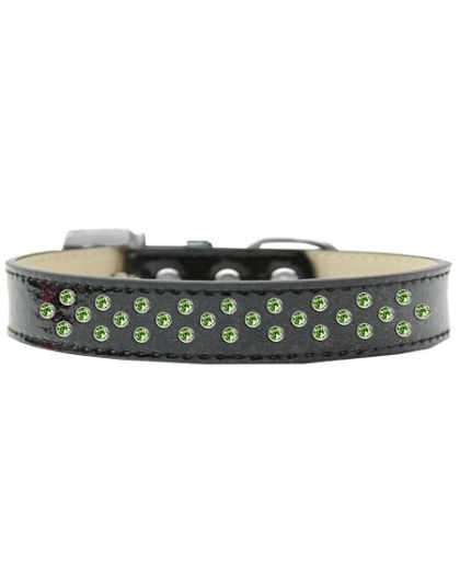Sprinkles Ice Cream Dog Collar Lime Green Crystals Size 12 Black