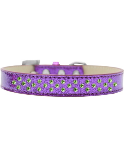 Sprinkles Ice Cream Dog Collar Lime Green Crystals Size 12 Purple