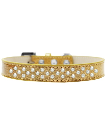 Sprinkles Ice Cream Dog Collar Pearls Size 12 Gold