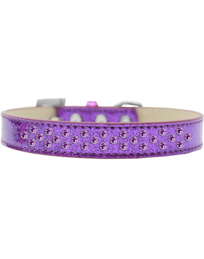 Sprinkles Ice Cream Dog Collar Purple Crystals Size 12 Purple