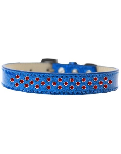 Sprinkles Ice Cream Dog Collar Red Crystals Size 12 Blue