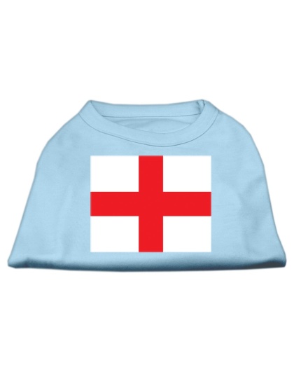 St George's Cross (English Flag) Screen Print Shirt Baby Blue Lg (14)
