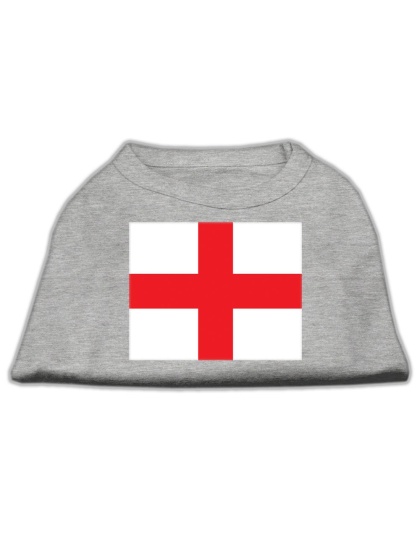 St George's Cross (English Flag) Screen Print Shirt Grey Lg (14)