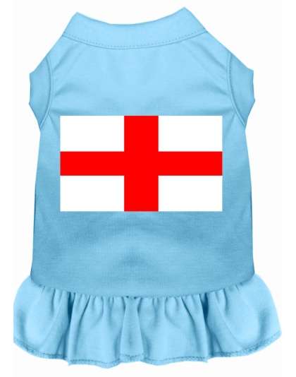 St Georges Cross Screen Print Dress Baby Blue 4X (22)