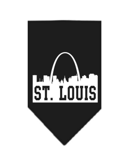 St Louis Skyline Screen Print Bandana Black Large