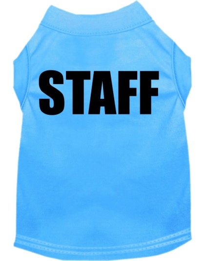 Staff Costume Screen Print Dog Shirt Bermuda Blue Size XS