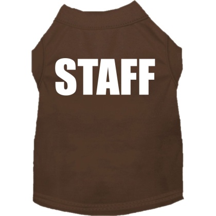 Staff Costume Screen Print Dog Shirt Brown Size XS